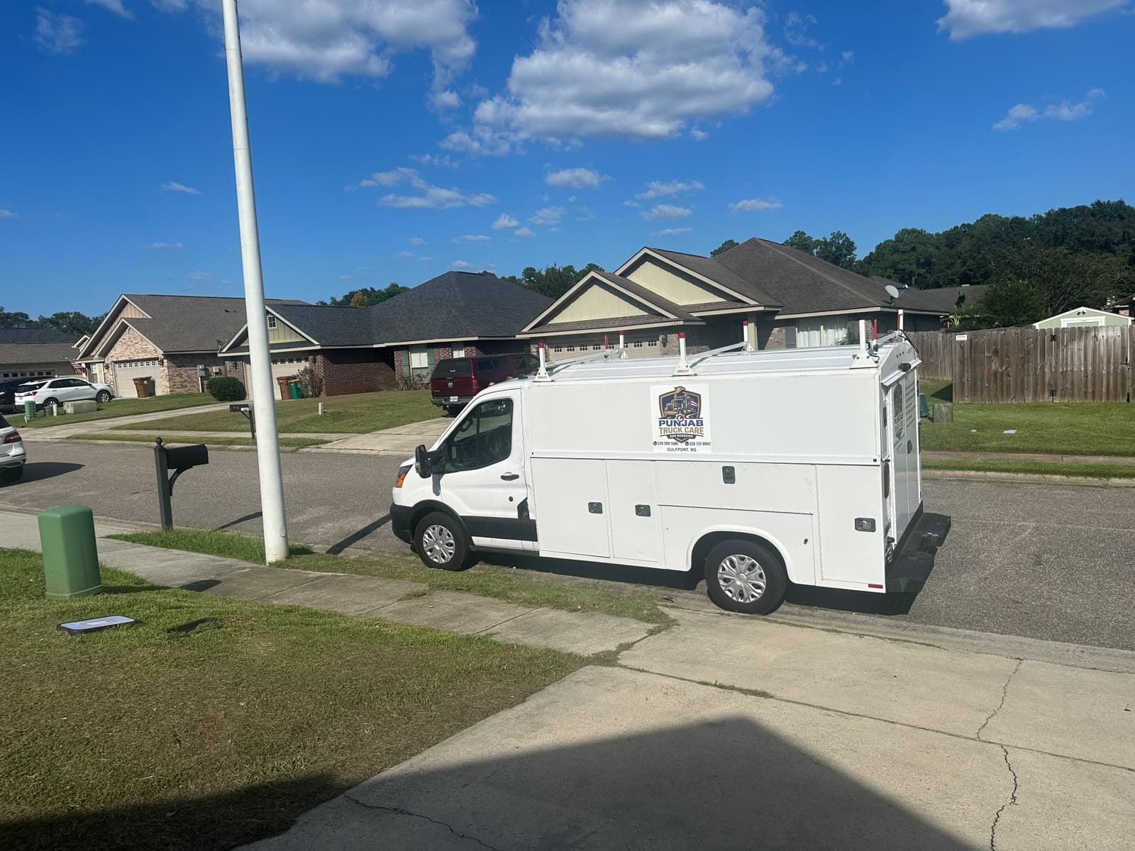 Punjab Truck Care and Roadside 24/7 service van parked in Gulfport, MS